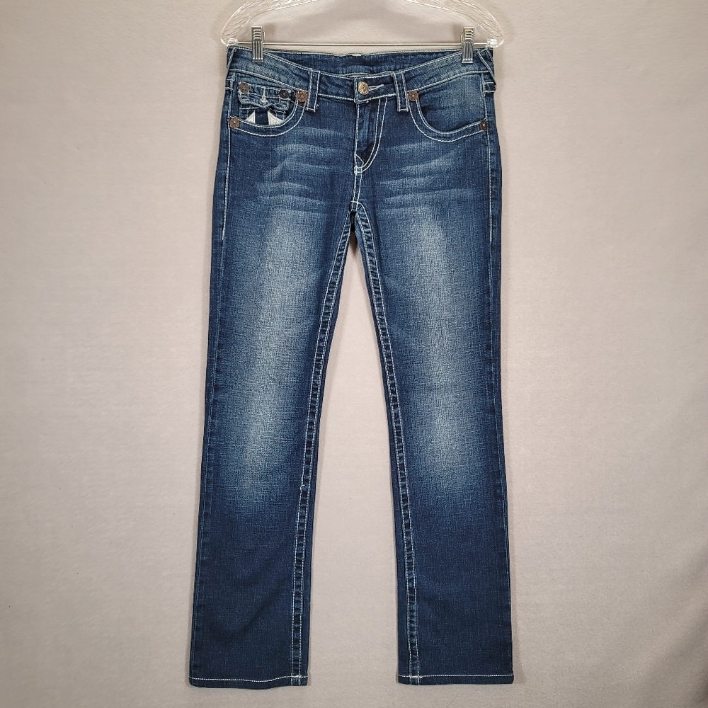 True Religion Billy Straight Jeans Womens Size 29  Actual ( 31 X 29.5)